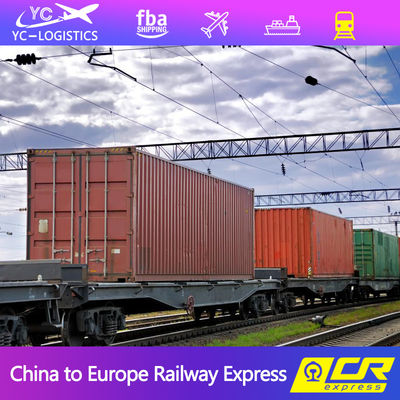 Τραίνο που στέλνει FBA την αποστολέα φορτίου από την Κίνα στη Γερμανία Γαλλία